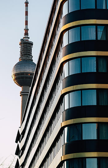 building, tv Tower, berlin, architecture, facade, landmark, tower, city, capital, urban