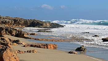 plaża, piasek, morze, fale, Wybrzeże, krajobraz, sceneria, ayia napa, Cypr, Natura, przeznaczenie
