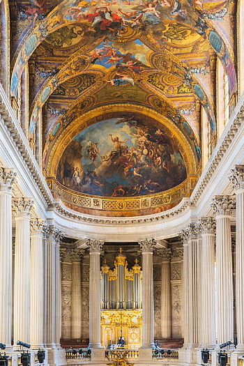 kaple, hradní kaple, versailles, královská kaple, stropní malba, fresky, umění, architektura, kupole, historický, malování