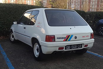 peugeot, 205, rallye, 1988, auto, bianca, targa, DB-568-LR, chalon sur saone, Vintage ▾, compatto