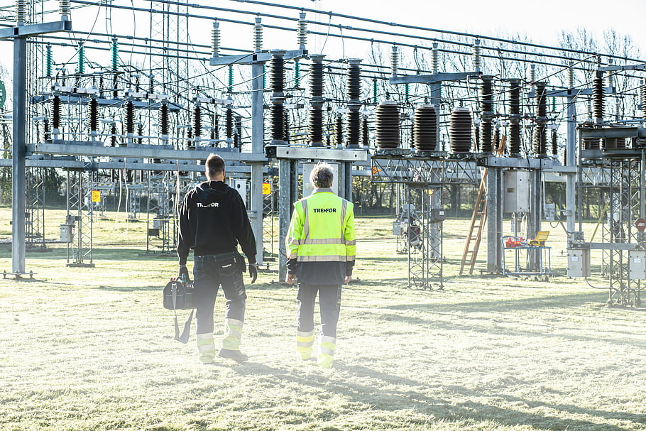 Elektrická transformátorová rozvodna, pracovníků, Venkovní rozvodna, bezpečnost, údržba, Elektrické dělníci, vysokého napětí, elektrická síť, pracovníci v oblasti veřejných služeb, inspekce, Bezpečnostní vybavení