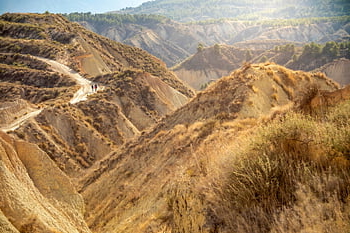 přistát, krajina, murcia, badlands, poušť, silnice, suchý, Příroda, Španělsko, cestovní ruch, cestovat
