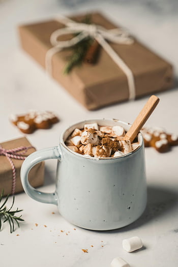 hot chocolate, marshmallows, mug, gifts, Christmas, festive, cozy, winter, holiday, drink, cocoa