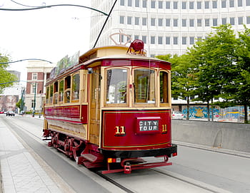 tramvaj, boxcar, Christchurch, Červené, 28místné, Philadelphie, dunedin, obnovení, doprava, prohlídka města