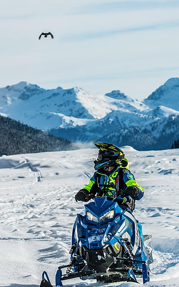 sněžný skůtr, zimní krajina, zasněžené hory, Alpské dobrodružství, osoba jízda, venkovní aktivita, Snow-pokrytý terén, dobrodružné sporty, zimní sporty, pohled, Dobrodružství sněžných skútrů
