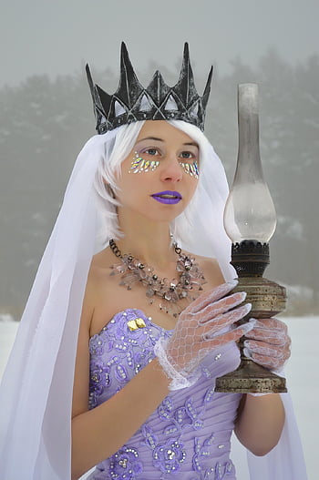 女王、 雪の女王、 雪、 コールド、 木、 霧、 クラウン、 霜、 ファンタジー、 自然、 ランプ