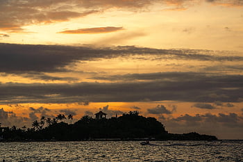 sunset, desktop Backgrounds, sky, ocean, cool Backgrounds, sea, island, beautiful Wallpaper, nature, travel, laptop Wallpaper