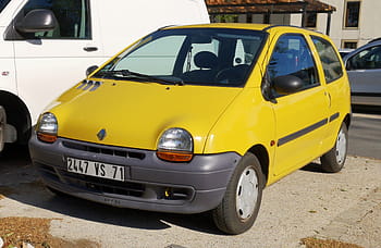 Renault, Twingo, 1995, car, yellow, compact, vehicle, Chalon sur Saône, license plate, headlights, wheels