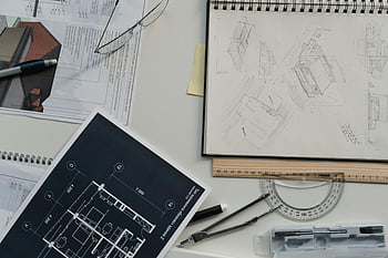 architektonické kreslení, architektonické studie, plány, stavebních plánů, Proces návrhu, Nástroje na kreslení, půdorysy, náčrtky, technický výkres, pracovního prostoru, Kreativní plánování