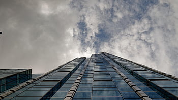 costruzione, alto, uffici, grattacielo, bicchiere, calcestruzzo, architettura, moderno, Torre, Paradiso, nuvolosità