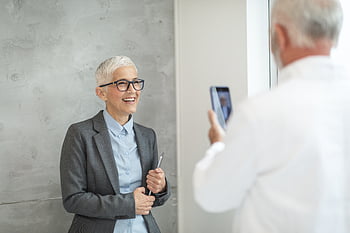 presa, immagine, smartphone, persone, donna, ritratto, fotografia, uomo, telecamera, persona, in casa