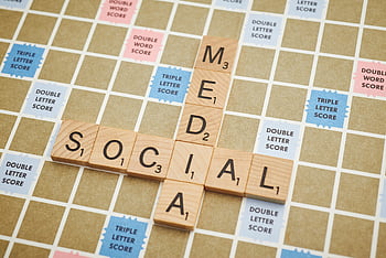 social, media, background, typography, word, letters, scrabble, game, wood, english, alphabet