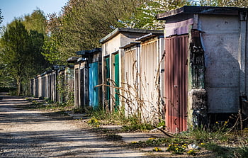 Garage, DDR, alt, Vergangenheit, Ost-Deutschland, Jahrgang, abgelaufen
