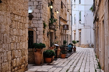street, road, croatia, mediterranean, architecture, europe, restaurant, old