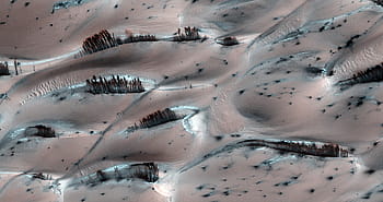 Mars, prach, duny, padající, materiál, mrak, led, výšce, univerzitě v arizoně, geologie