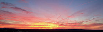 sunset, pink, sky, clouds, blue, orange, dusk, dawn, light, pastel, evening