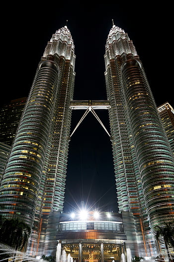 πύργους petronas, Μαλαισία, Νύχτα, kuala lumpur, εικονική, οι ΔΙΔΥΜΟΙ ΠΥΡΓΟΙ, εκπληκτική, νυχτερινή λήψη, αστικό τοπίο, ουρανοξύστες, αρχιτεκτονική