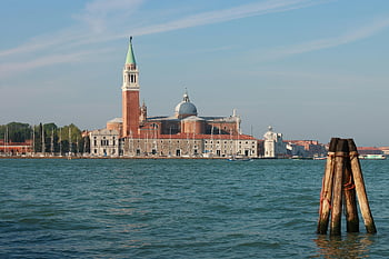 San Giorgio Maggiore, Venice, Italy, church, tower, canal, scenic view, historic architecture, waterfront, boats, travel destination
