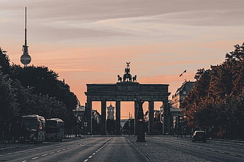 road, sunrise, nature, television Tower, landmark, city, capital City, berlin, germany