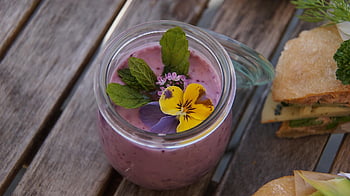 picnic, all'aperto, cucina, pasto, frutta, pane, panini, quark, dolce, crema, preparare