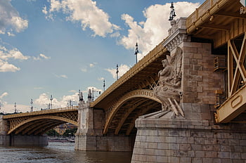 Margaret Bridge, Budapest, Danube River, architectural details, city view, bridge, intricate design, urban landscape, Hungary, river, cityscape