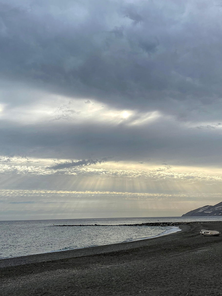 beach, sea, sunrise, costa, peace, peaceful, waves, marina, shore, scenery