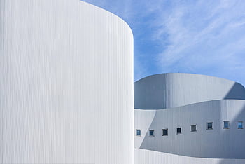 theatre, playhouse, building, architecture, facade, dusseldorf, abstract, modern, nature, city, sightseeing