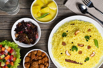rýže, jídlo, asijský, kuchyně, kari, smažená rýže, oběd, tradiční, Lahodné, restaurace, Jihovýchodní Asiat