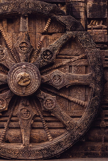 Sun Chariot Wheel, Konark Sun Temple, ornate stone-carved, historic Konark, Odisha India, chariot wheel, Sun Temple, stone carving, ancient architecture, temple art, Indian heritage