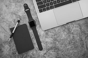üst, çalışma alanı, ofis, bilgisayar, akıllı telefon, teknoloji, iş, telefon, serbest, düz yatıyordu, büro