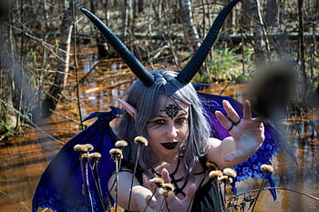 démon, ďábel, makeup, satan, netvor, Příroda, kostým, roh afriky, Dívka S Rohy Démona, succubus, Dívka s rohy