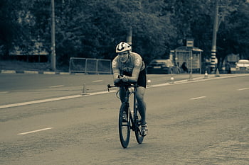 ciclista, gara, bicicletta, strada, gli sport, velocità, casco, concorrenza, da corsa, attività, sportivo