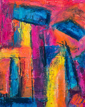 abstrakt målning, flerfärgad, djärva mönster, texturer, modern inredning, färgglad konst, abstrakt konst, livfulla färger, samtida konst, abstrakt expressionism, abstrakt design