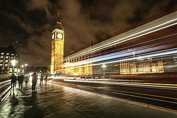 บิ๊กเบน, กรุงลอนดอน, Nightscape ในเมือง, การเปิดรับแสงนาน, ลายเส้นแสง, การถ่ายภาพกลางคืน, cityscape, หอนาฬิกา, Westminster, สหราชอาณาจักร, การถ่ายภาพการเดินทาง