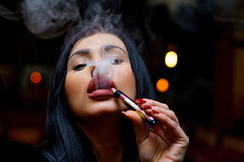 donna, sigaretta elettronica, sigaretta, nicotina, dipendenza, ritratto, Vape, vaping, ragazza, Fumo, Salute