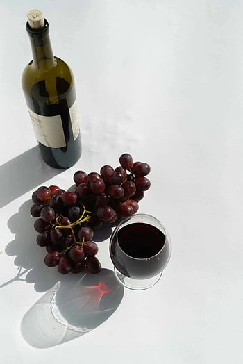 와인 병, 적포도주, 포도, 와인 잔, 정물, 고 대비, 미니멀리스트, 익은 포도 나무, 포도주, 유리, 병