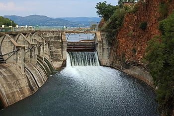 přehrada, Příroda, stavidlo, hartbeespoort, přehradní zeď, voda, kaskáda, nádrž, Vypouštění vody, přetečení, útes
