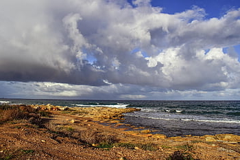 coast, sea, sky, clouds, horizon, nature, landscape, protaras, cyprus