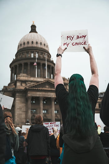 Protest pro-výběr, usa, Moje tělo moje volba, demonstrace, Budova kapitolu, protest znamení, zelené vlasy, aktivista, shromáždění, práva žen, demonstrant