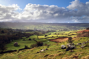 Reeth, yorkshire, Anglie, Británie, Spojené království, krajina, cestovat, britský, zelená, Dales