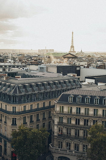 menara Eiffel, paris cityscape, Bangunan klasik, Menara Eiffel yang jauh, pemandangan indah, paris skyline, lanskap perkotaan, arsitektur Perancis, kota eropa, Bangunan Paris, landmark arsitektur