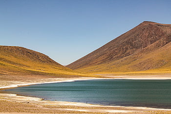 hills, lake, laguna, valley, pond, field, atacama, nature, landscape