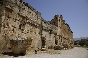 baalbek, ruiny, Libanon, heliopolis, fasáda, chrám, architektura, budova, mezník, římský, dědictví