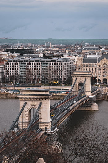 budapešť, Maďarsko, město, lánchíd, Dunaj, Evropa, cestovat, magyarország