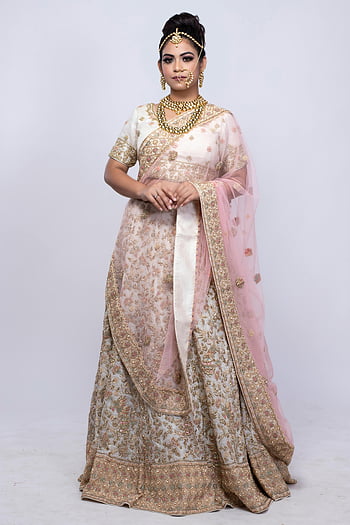 Indické svatební šaty, tradiční oděv, Složité šperky, Nastavení studia, Etnická žena, úchvatná indická žena, Bridal Lehenga, zlaté šperky, Kulturní móda, Etnická móda, tradiční indické šaty