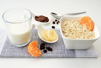breakfast, oatmeal, cereal, healthy, milk, nourishment, organic