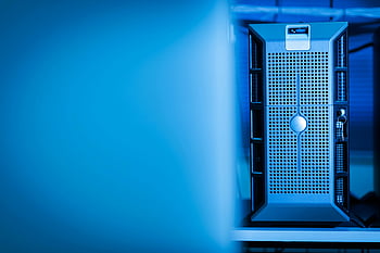 computerserver, datacenter, moderne serverunit, blauw verlichte omgeving, detailopname, server rack, technologie, Het infrastructuur, netwerkapparatuur, server ruimte, gegevens opslag