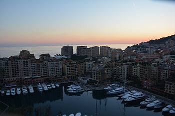 monaco, zachód, port