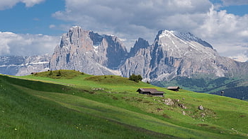 seiser Alm, dolomites, south-tirol, alps, mountains, mountain Landscape, langkofel, nature, plattkofel, summit, hike