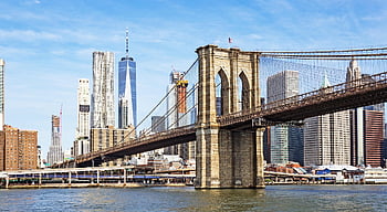 Etats-Unis, Manhattan, Amérique, New York, l'horizon, bâtiment, le pont de Brooklyn, Brooklyn, paysage urbain